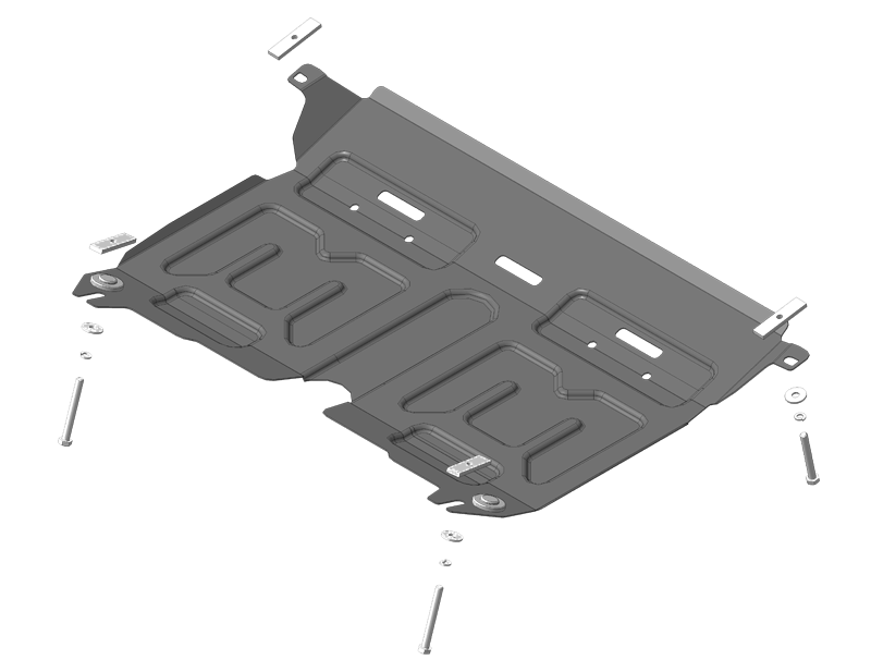 Защита двигателя, Защита коробки переключения передач (кпп) АвтоСтандарт для Toyota Camry 2014 - 2018 арт. 52502