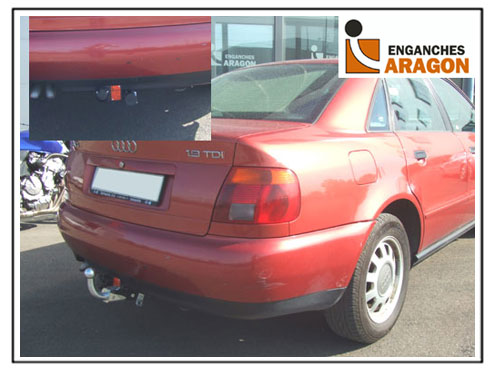 Фаркоп Aragon для Audi A4 1994 - 2000 арт. E0403AS (Горизонтальный, легкосъемный шар)